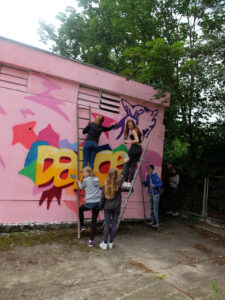 Graffiti-Workshop mit Schulkindern mit dem Archiv der Jugendkulturen